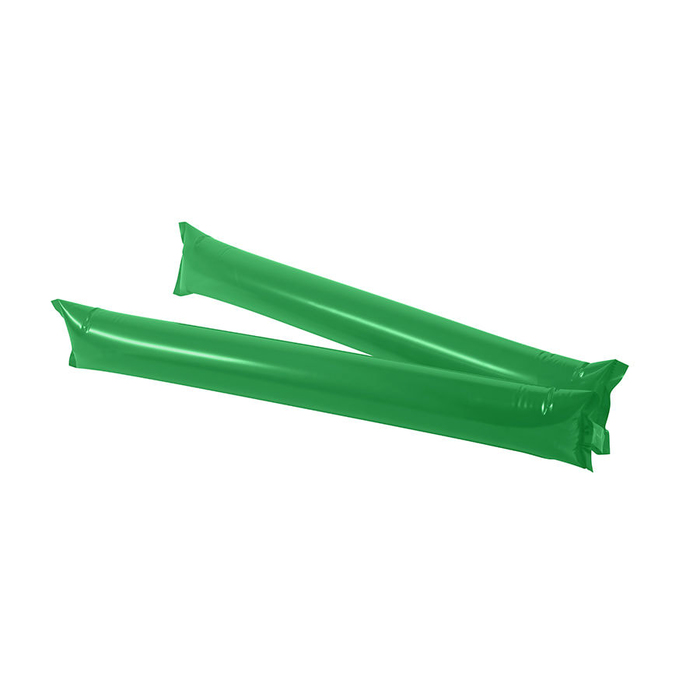 Палки-стучалки STICK "Оле-Оле", полиэтилен, 60 *10 см, зелёный для нанесения логотипа