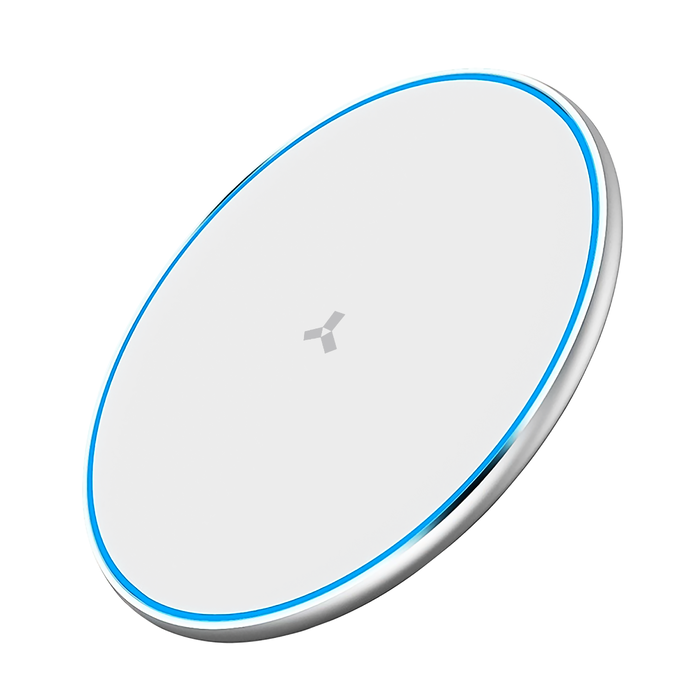 Беспроводное зарядное устройство ACCESSTYLE STONE 15W, белый для нанесения логотипа