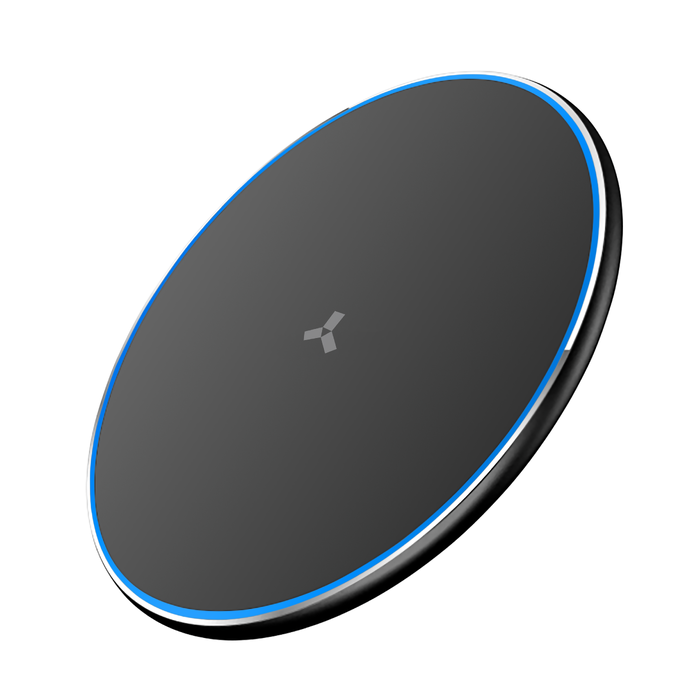 Беспроводное зарядное устройство ACCESSTYLE STONE 15W, черный для нанесения логотипа