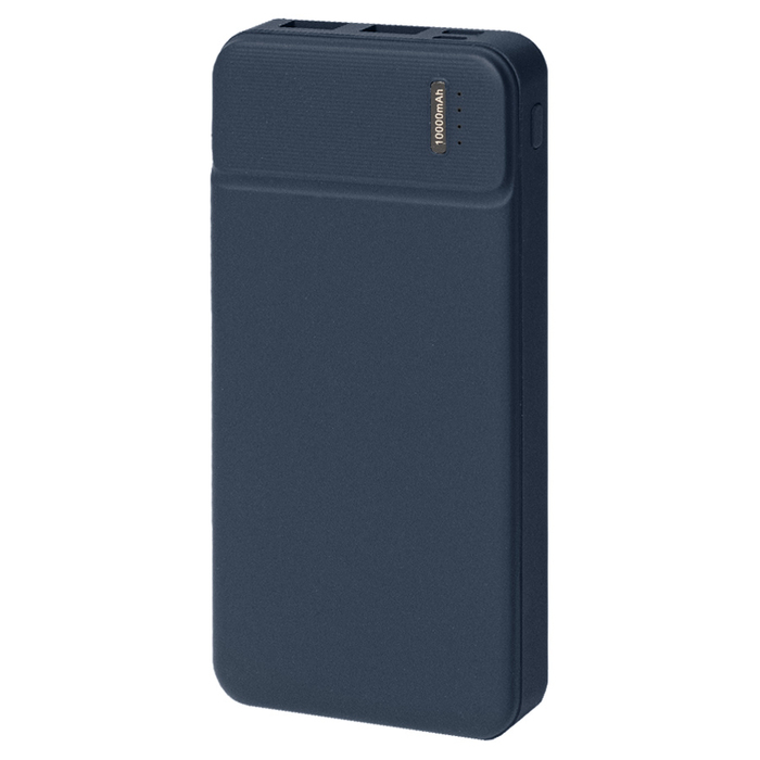 Универсальный аккумулятор Flash 10 (10000 мАч) с подсветкой и soft touch,синий,13,7х6,87х1,55 мм для нанесения логотипа