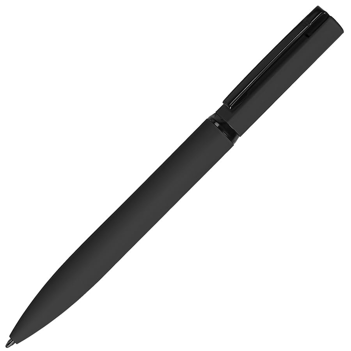 Ручка шариковая MIRROR BLACK, покрытие soft touch для нанесения логотипа