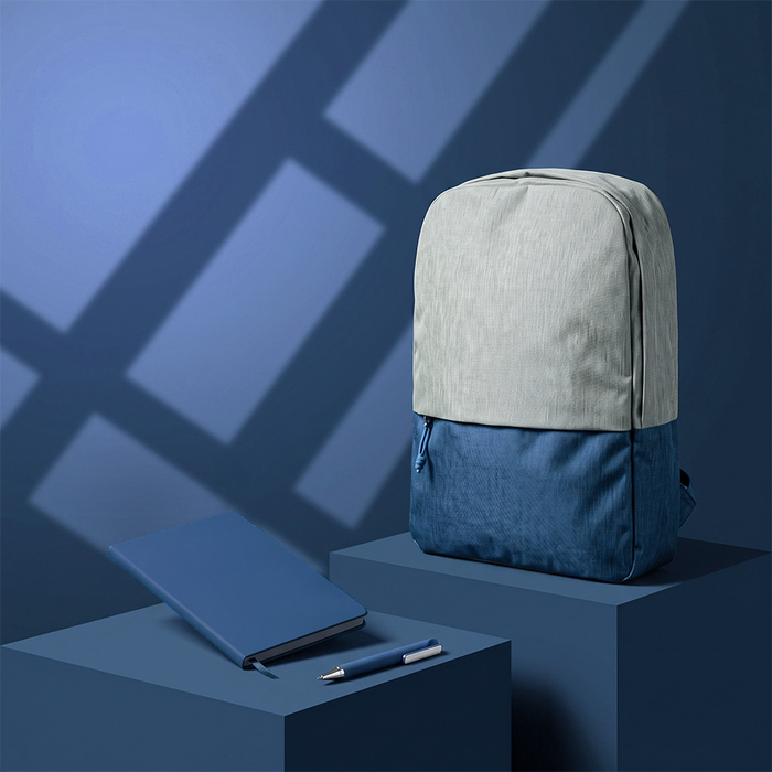 Подарочный набор READYPACK: рюкзак, ручка, блокнот, синий для нанесения логотипа
