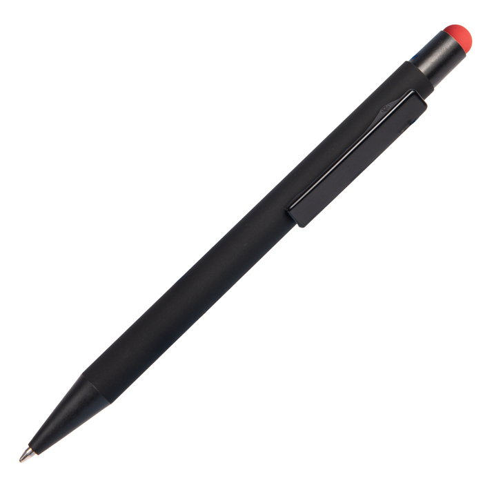 Ручка шариковая FACTOR BLACK со стилусом для нанесения логотипа
