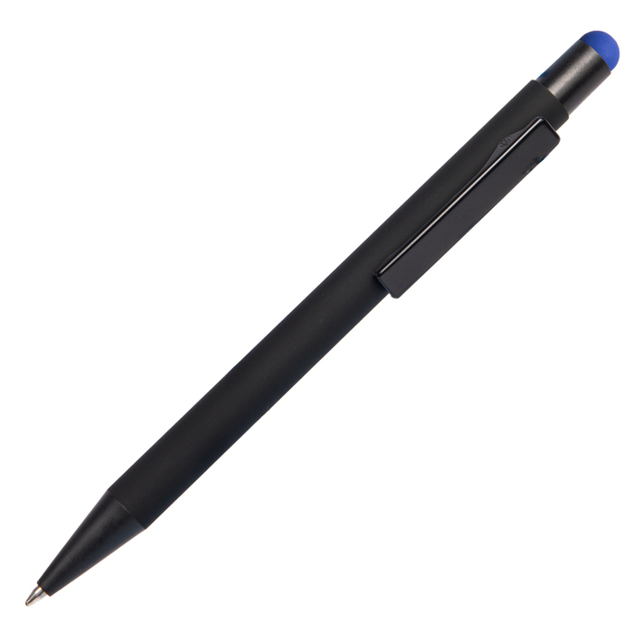 Ручка шариковая FACTOR BLACK со стилусом для нанесения логотипа