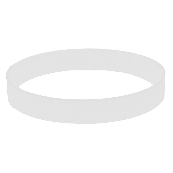 Браслет силиконовый FEST; 20 x 1,2 x 0,2 см; белый; силикон для нанесения логотипа