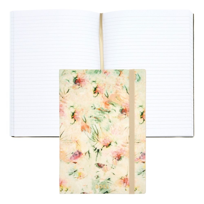 Блокнот A5 TIE-DYE FLOWER в линейку для нанесения логотипа