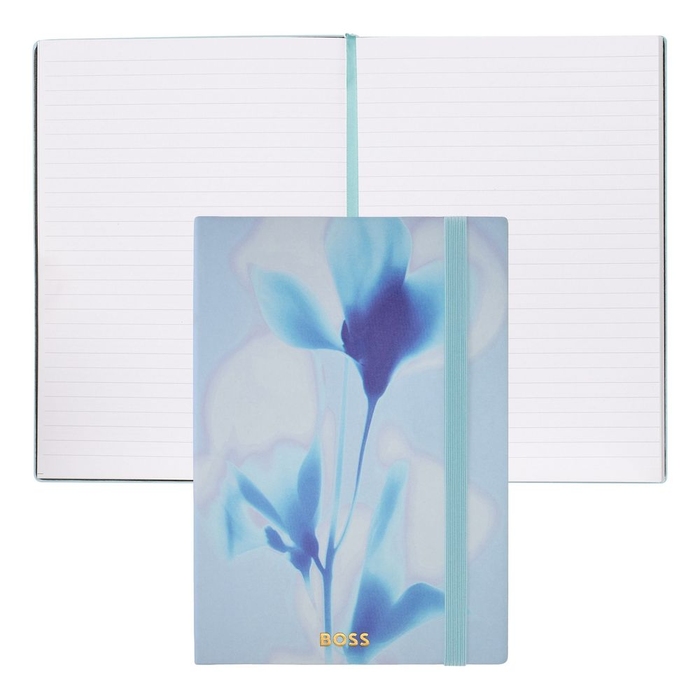 Блокнот A5 HOLOGRAPHIC FLOWER в линейку для нанесения логотипа