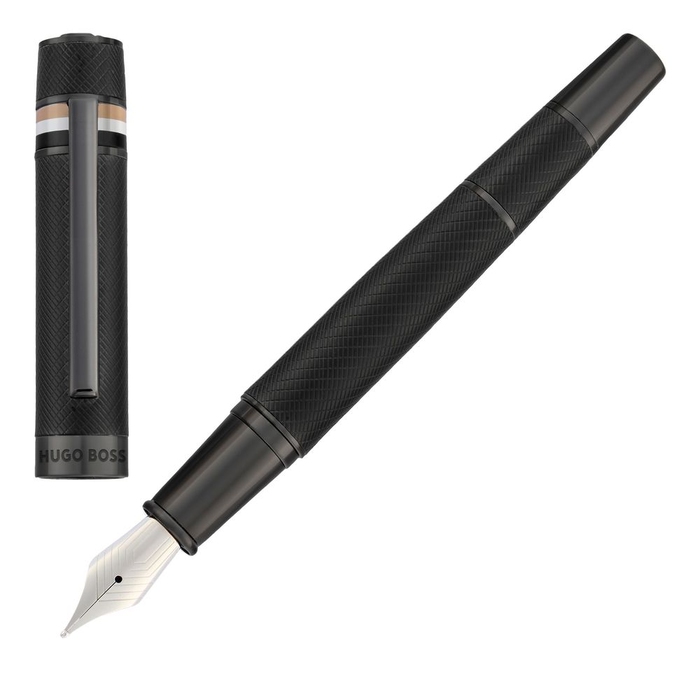 Перьевая ручка CORE ICONIC BLACK для нанесения логотипа