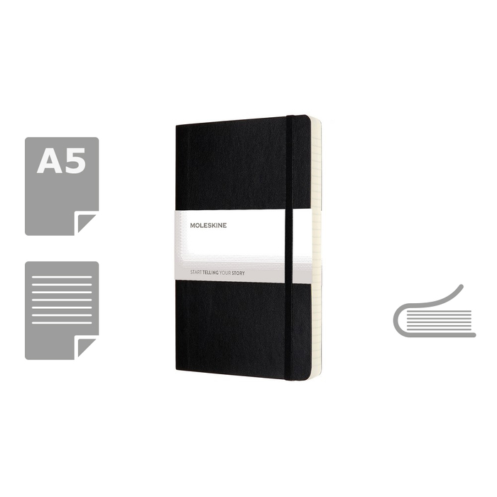 Блокнот MOLESKINE A5 для нанесения логотипа