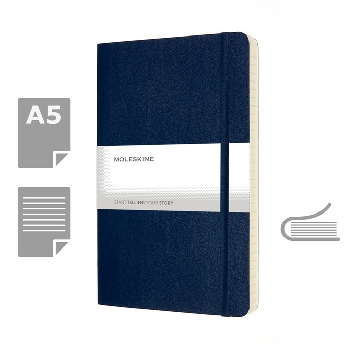 Блокнот MOLESKINE A5 для нанесения логотипа
