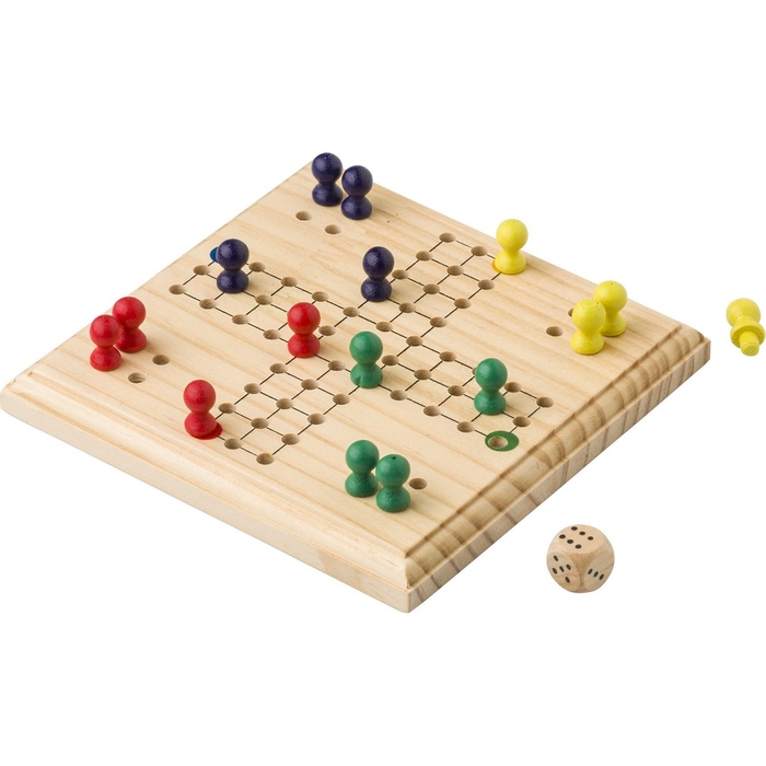 Деревянная игра LUDO для нанесения логотипа