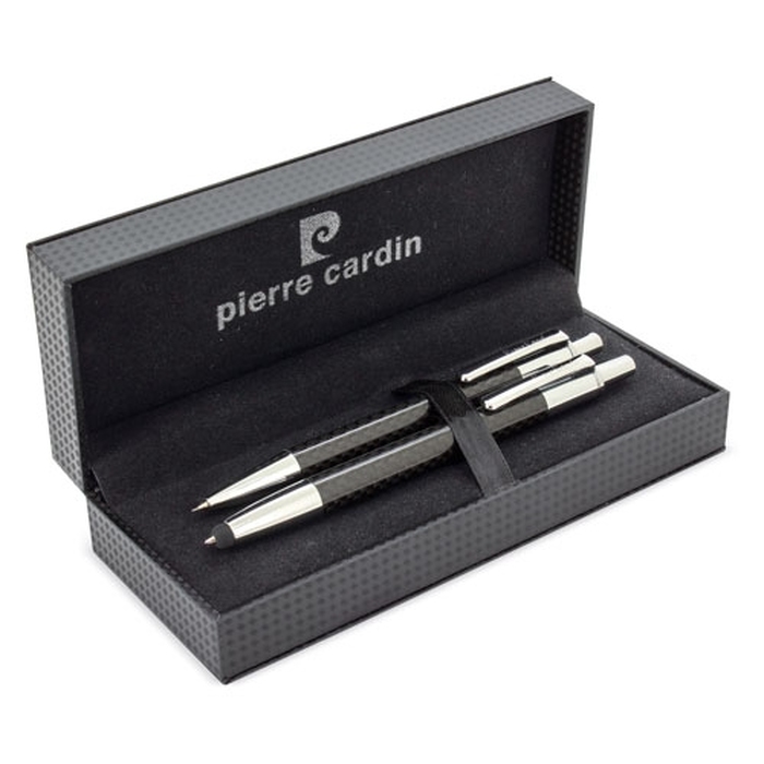 Набор ручки и механического карандаша TOUCH CARBON FIBER PIERRE CARDIN для нанесения логотипа