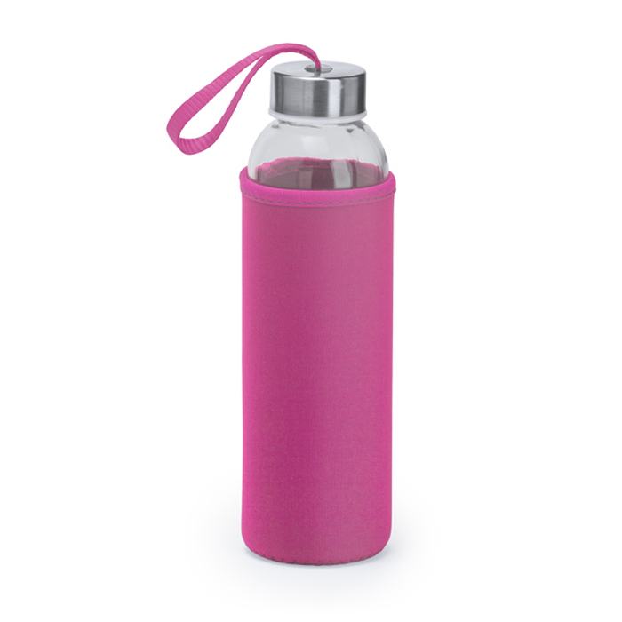 CAMU стеклянная бутылка 500 мл FUCHSIA для нанесения логотипа