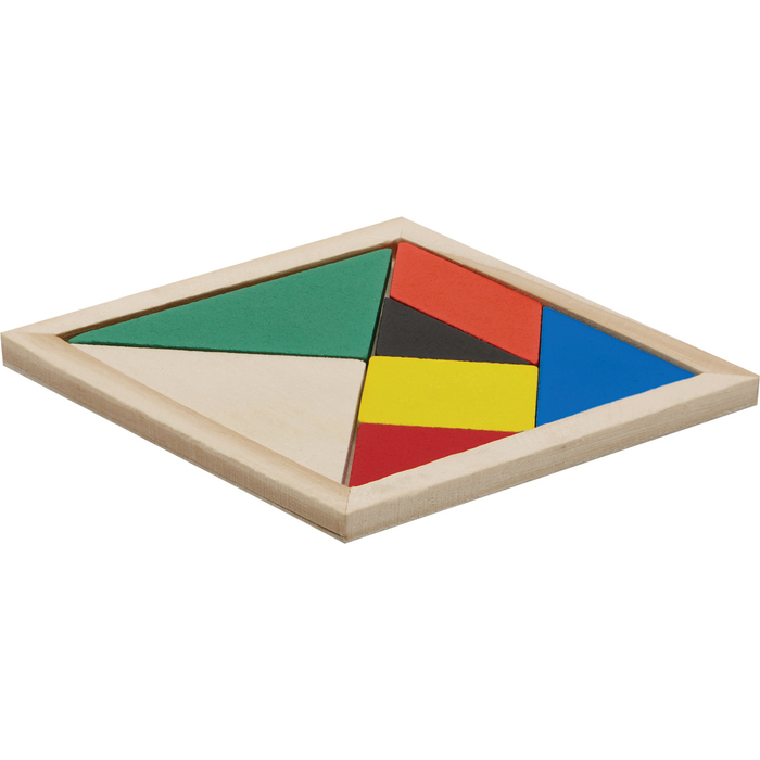 Деревянная головоломка TANGRAM BASE, цветная для нанесения логотипа