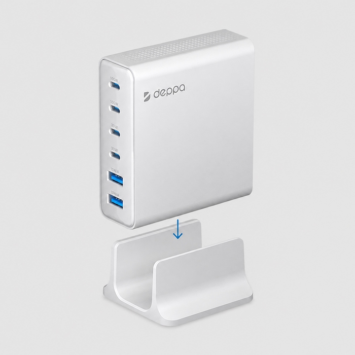 Зарядная станция 4xUSB Type-C, 2xUSB, PD, QC, 160Вт для нанесения логотипа