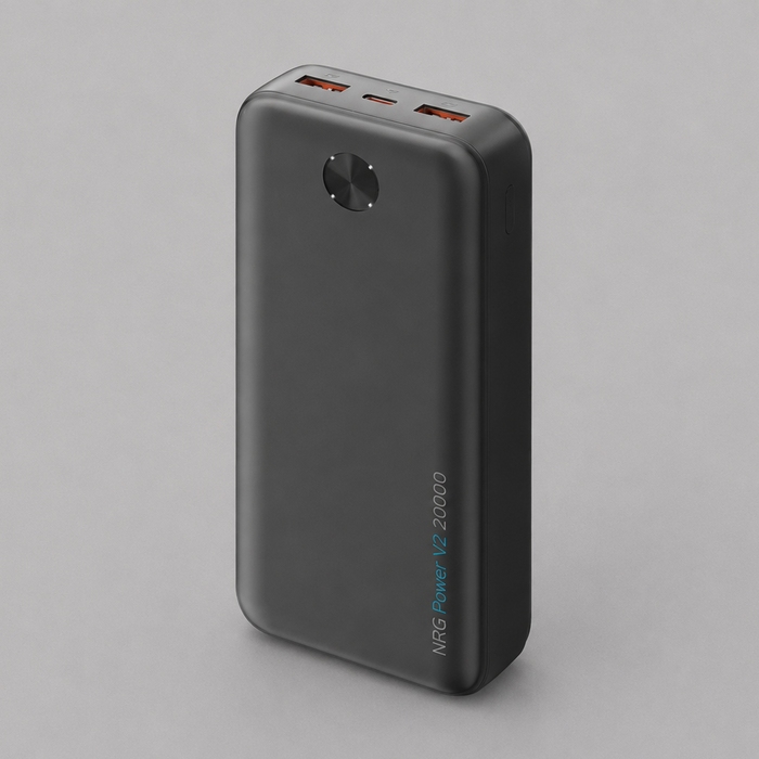 Внешний АКБ NRG Power V2 20000 мА-ч, 2A, 2xUSB для нанесения логотипа