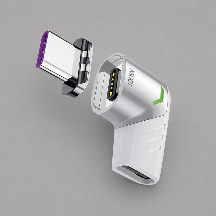 Адаптер USB-С - USB-C, магнитный для нанесения логотипа