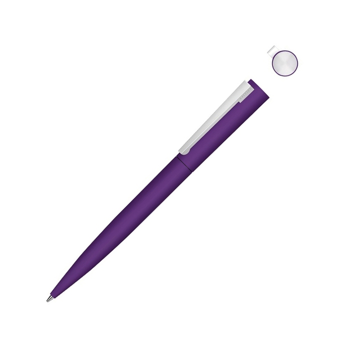 Ручка шариковая металлическая «Brush Gum», soft-touch для нанесения логотипа