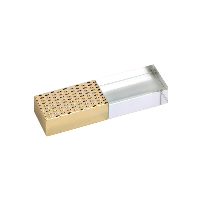 USB 2.0- флешка на 16 Гб кристалл в металле для нанесения логотипа