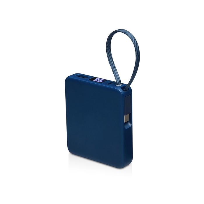 Внешний аккумулятор со встроенным кабелем USB-C «Дэнси», 5000 мАч для нанесения логотипа