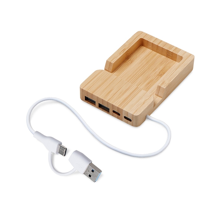 USB-хаб «Memo», 2*USB, 2*Type C для нанесения логотипа