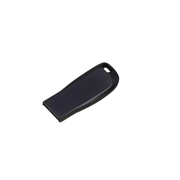 USB 2.0- флешка на 16 Гб компактная с мини чипом и овальным отверстием для нанесения логотипа