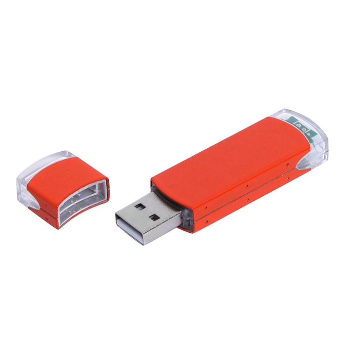 USB 2.0- флешка промо на 16 Гб прямоугольной классической формы для нанесения логотипа