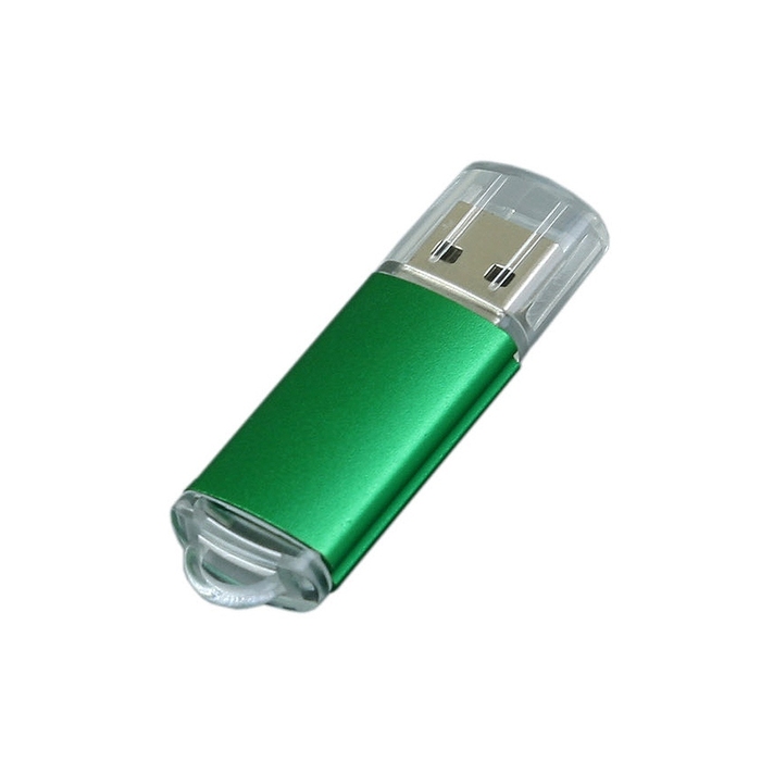 USB 2.0- флешка на 16 Гб с прозрачным колпачком для нанесения логотипа
