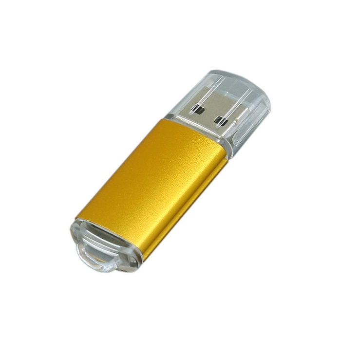 USB 2.0- флешка на 16 Гб с прозрачным колпачком для нанесения логотипа