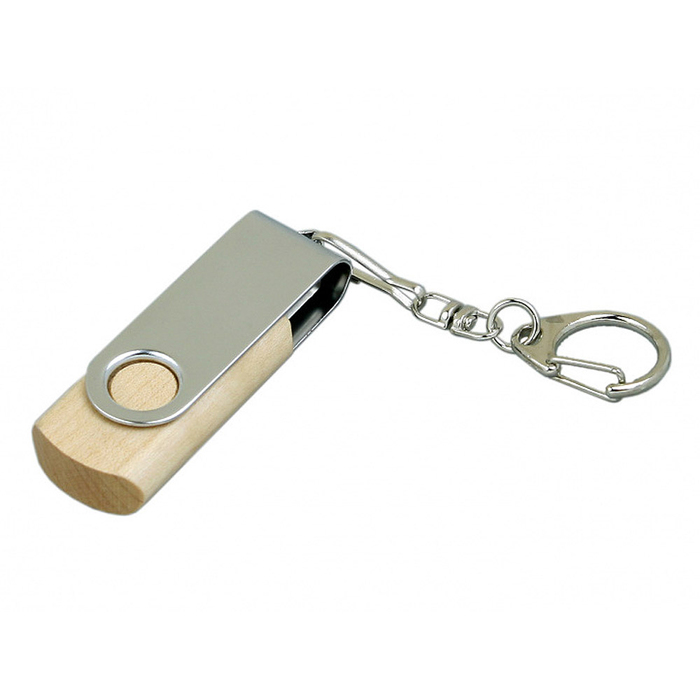USB 2.0- флешка промо на 16 Гб с поворотным механизмом для нанесения логотипа