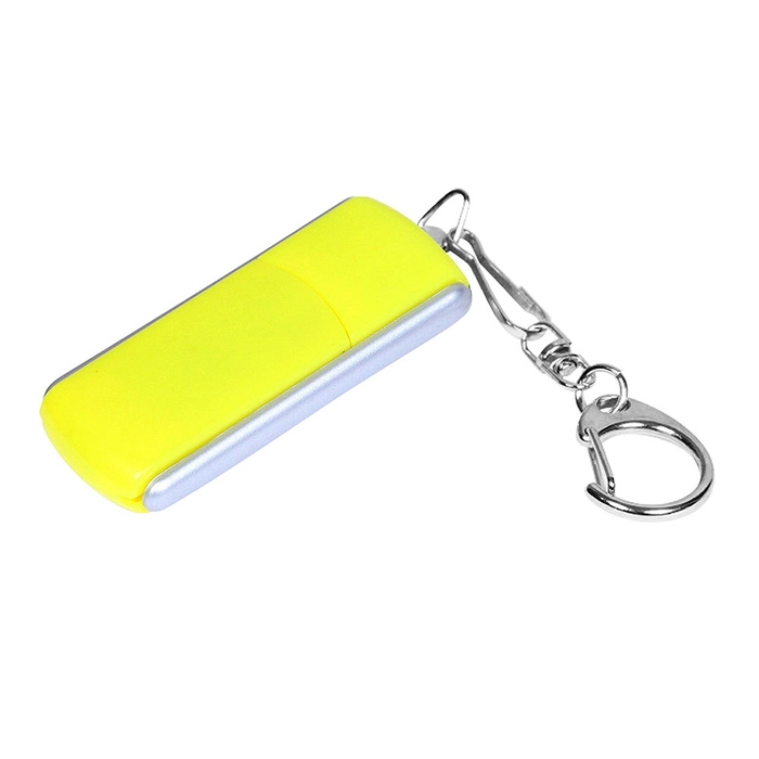 USB 2.0- флешка промо на 16 Гб с прямоугольной формы с выдвижным механизмом для нанесения логотипа