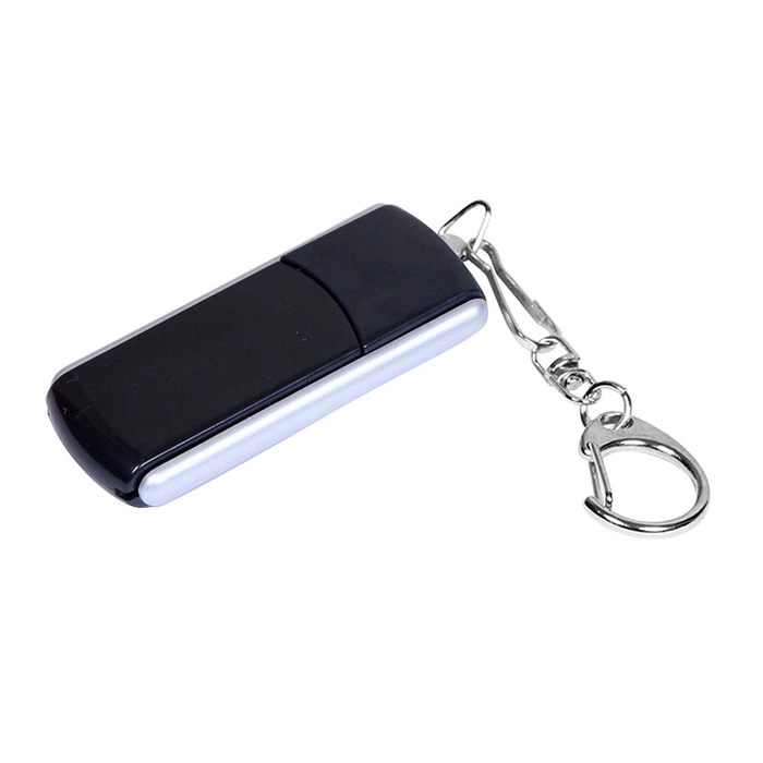USB 2.0- флешка промо на 16 Гб с прямоугольной формы с выдвижным механизмом для нанесения логотипа