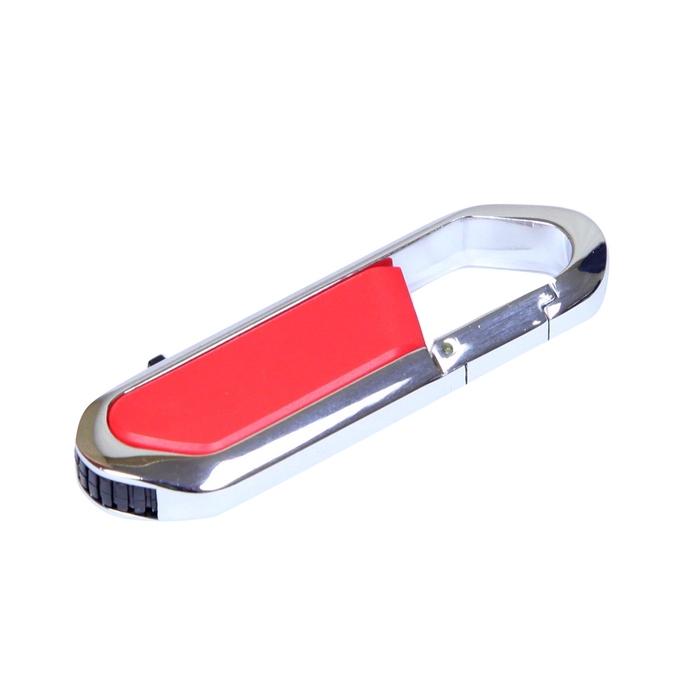 USB 2.0- флешка на 16 Гб в виде карабина для нанесения логотипа