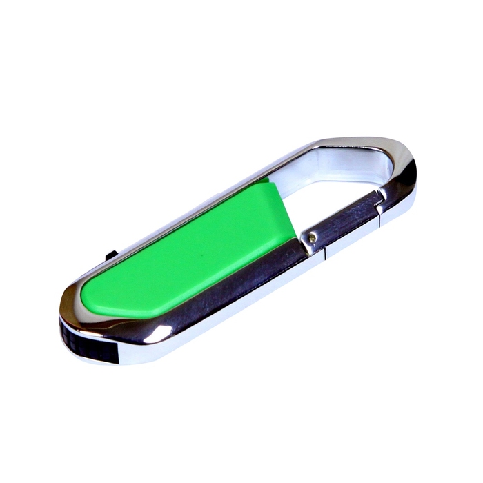USB 2.0- флешка на 16 Гб в виде карабина для нанесения логотипа