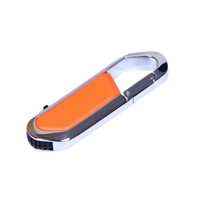 USB 2.0- флешка на 16 Гб в виде карабина для нанесения логотипа