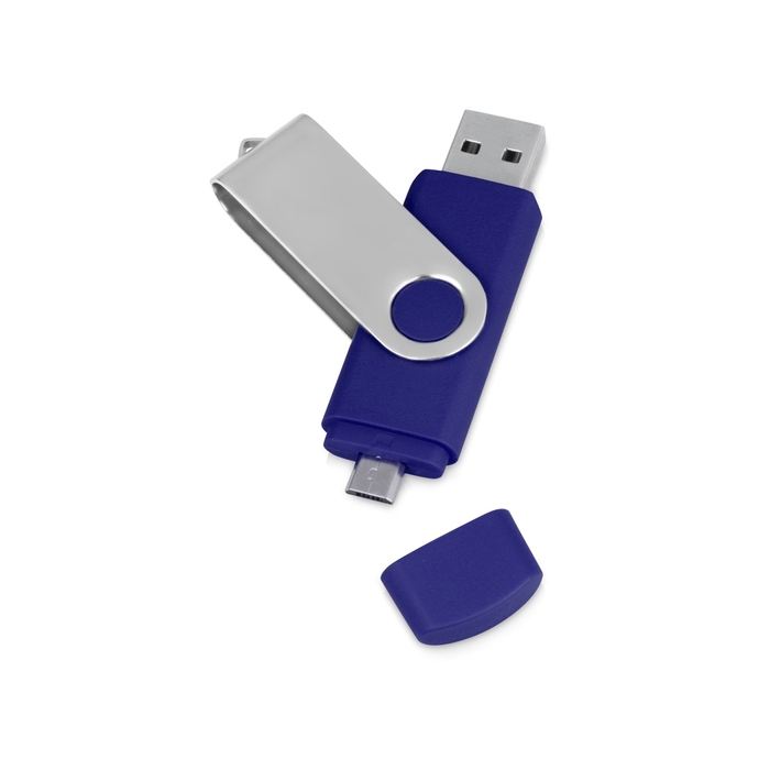 USB/micro USB-флешка на 16 Гб «Квебек OTG» для нанесения логотипа