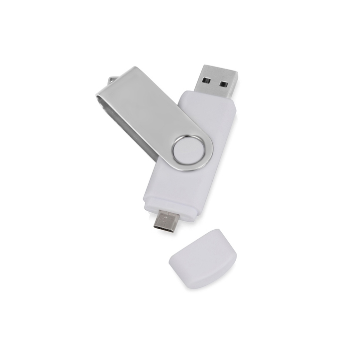 USB/micro USB-флешка на 16 Гб «Квебек OTG» для нанесения логотипа