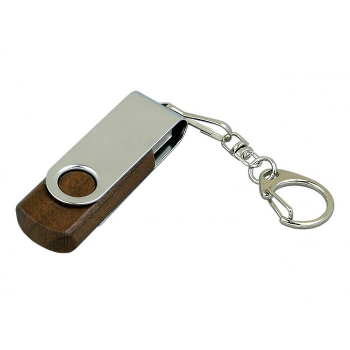 USB 3.0- флешка промо на 128 Гб с поворотным механизмом для нанесения логотипа