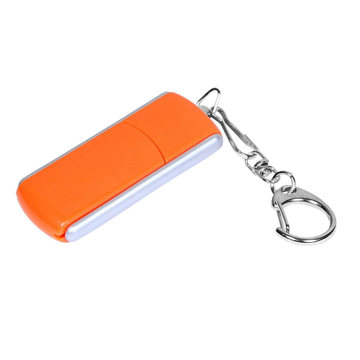 USB 3.0- флешка промо на 64 Гб с прямоугольной формы с выдвижным механизмом для нанесения логотипа