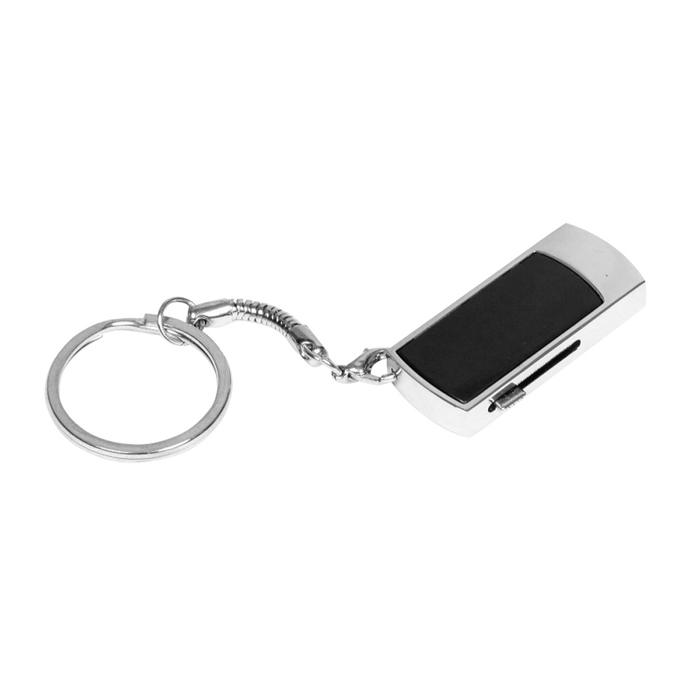 USB 2.0- флешка на 16 Гб с выдвижным механизмом и мини чипом для нанесения логотипа