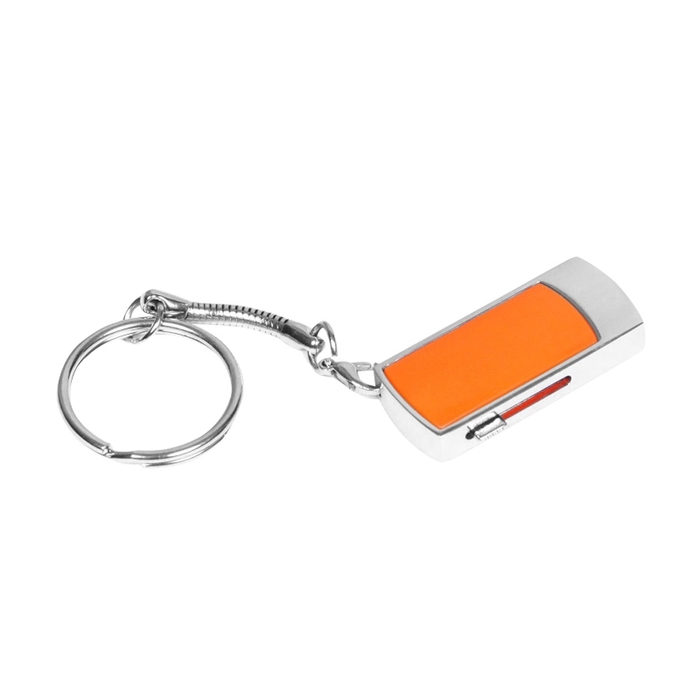 USB 2.0- флешка на 16 Гб с выдвижным механизмом и мини чипом для нанесения логотипа