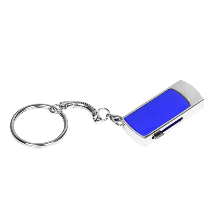 USB 2.0- флешка на 16 Гб с выдвижным механизмом и мини чипом для нанесения логотипа