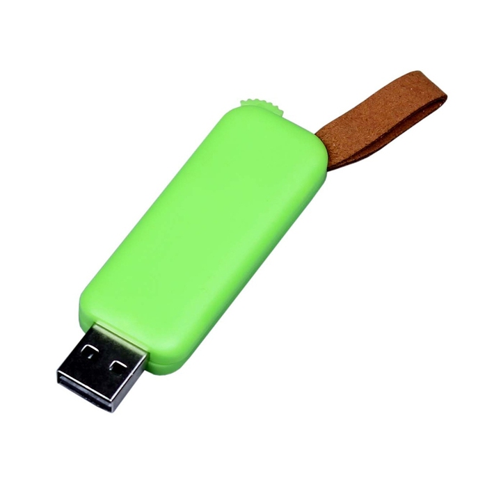 USB 2.0- флешка промо на 32 Гб прямоугольной формы, выдвижной механизм для нанесения логотипа