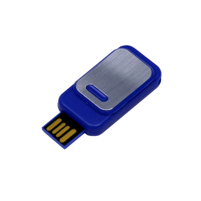 USB 2.0- флешка промо на 32 Гб прямоугольной формы, выдвижной механизм для нанесения логотипа