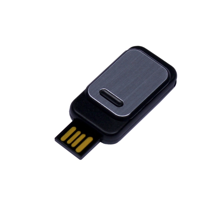 USB 2.0- флешка промо на 32 Гб прямоугольной формы, выдвижной механизм для нанесения логотипа