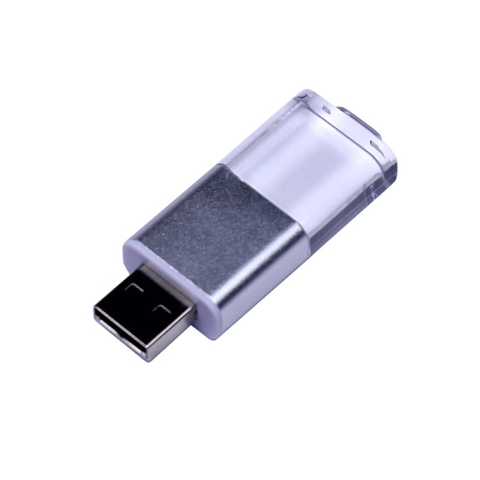 USB 2.0- флешка промо на 16 Гб прямоугольной формы, выдвижной механизм для нанесения логотипа
