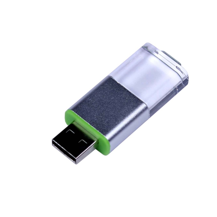 USB 2.0- флешка промо на 32 Гб прямоугольной формы, выдвижной механизм для нанесения логотипа