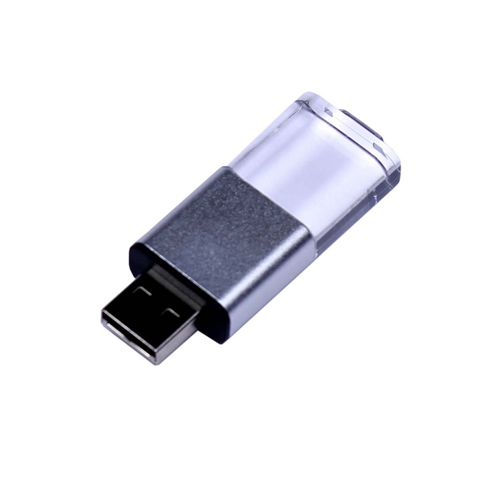 USB 2.0- флешка промо на 32 Гб прямоугольной формы, выдвижной механизм для нанесения логотипа