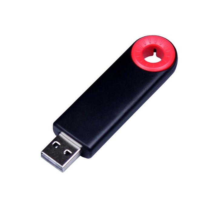 USB 3.0- флешка промо на 64 Гб прямоугольной формы, выдвижной механизм для нанесения логотипа