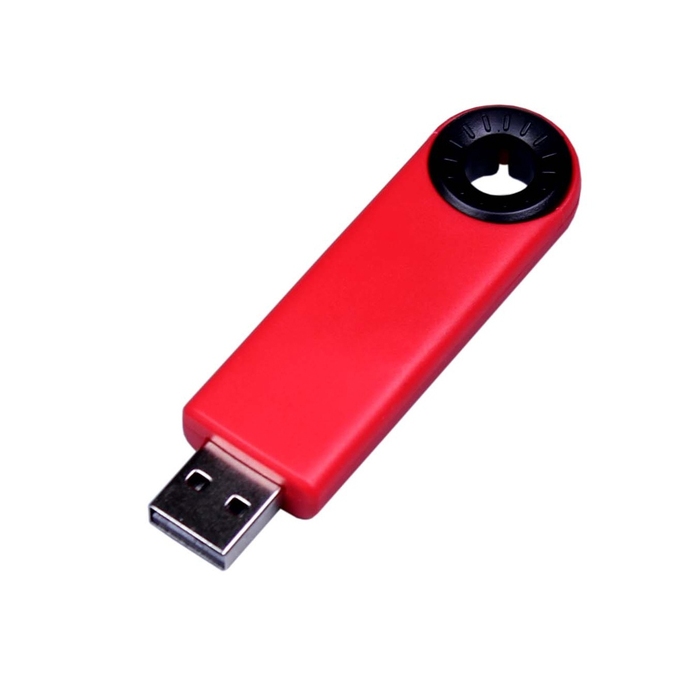 USB 2.0- флешка промо на 32 Гб прямоугольной формы, выдвижной механизм для нанесения логотипа